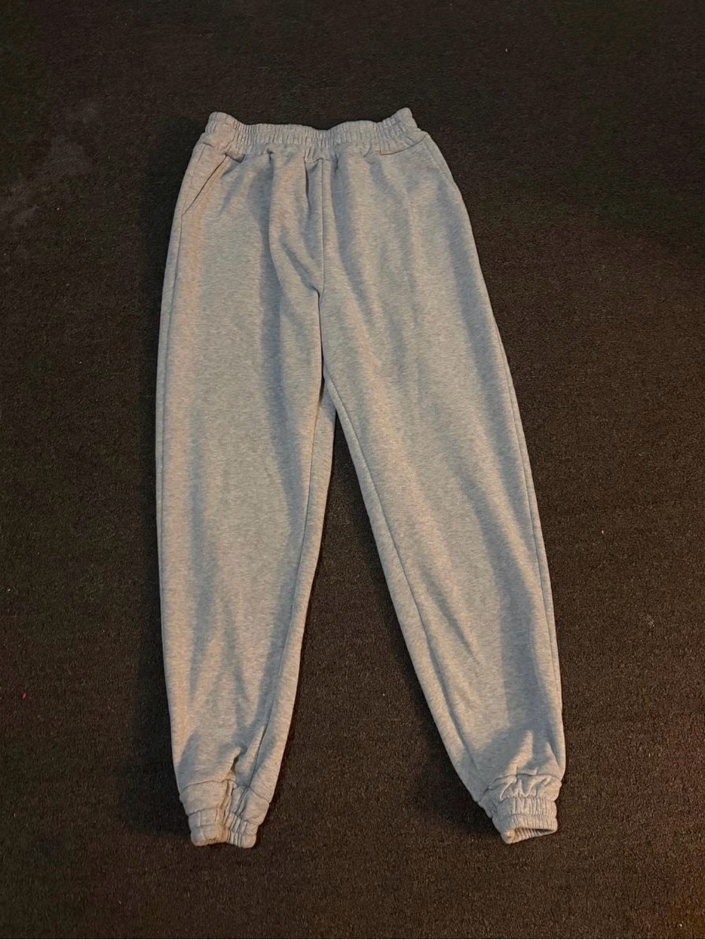 Men's Grey Elastic-Waist Jogger Sweatpants